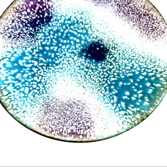 Vintage Enamelled Copper Trinket Dish - Picture 10 of 15